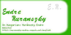 endre muranszky business card