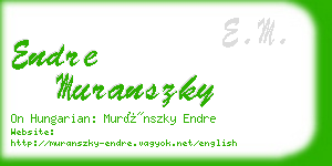 endre muranszky business card
